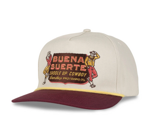 Buena Suerte Hat Cream/Maroon