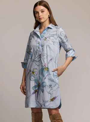 Aileen 3/4 Sleeve Lily Print Dress