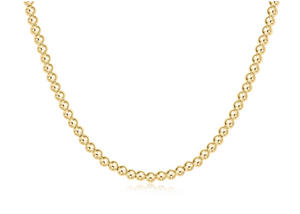 15"  Choker Classic Gold 4mm Bead