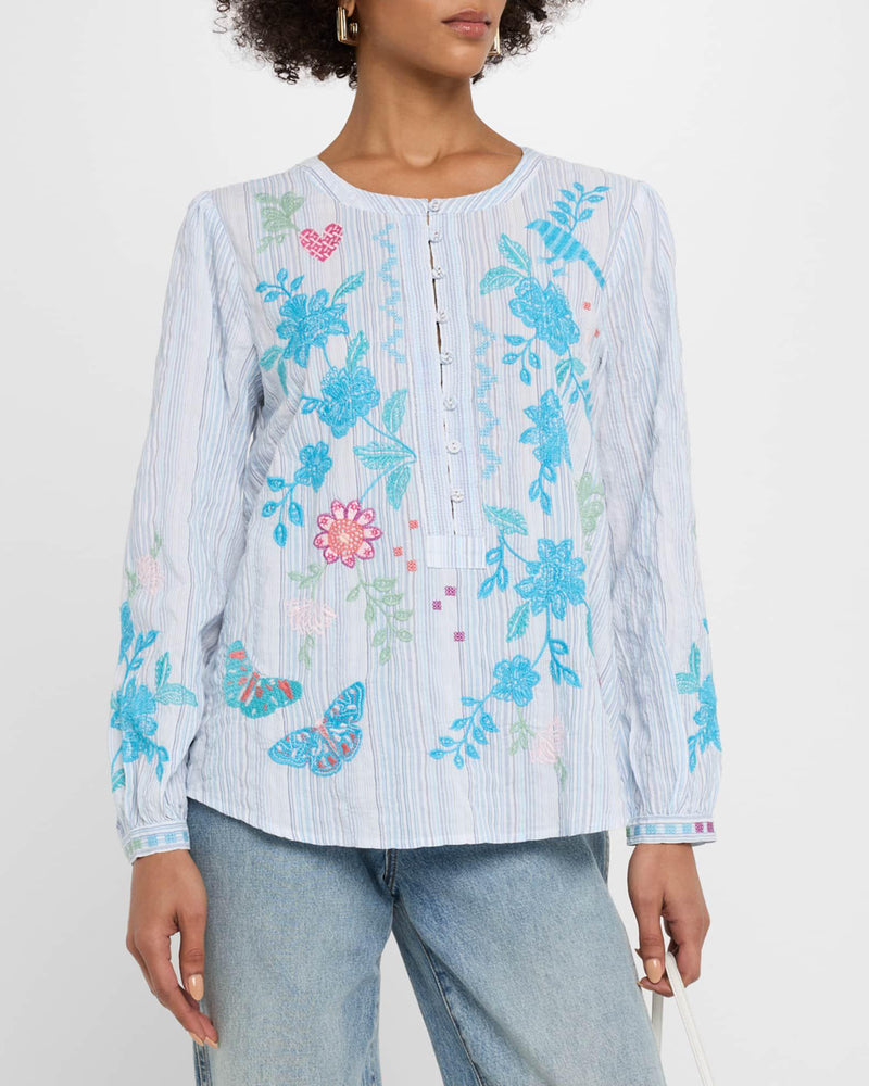 Field Henley Blouse - Petra