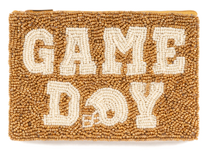 Game Day Beaded Zip Pouch