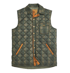 Grouse Plaid Braswell Vest Olive