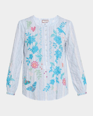 Field Henley Blouse - Petra