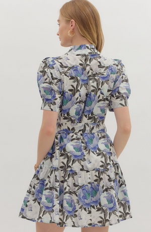 Blueberry Floral Dress