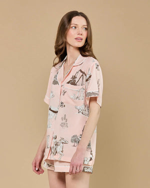 Texas Toile Pajama Shorts Set