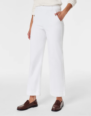 Stretch Twill Cropped Pant White