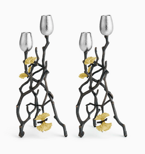 Butterfly Ginkgo Candleholders