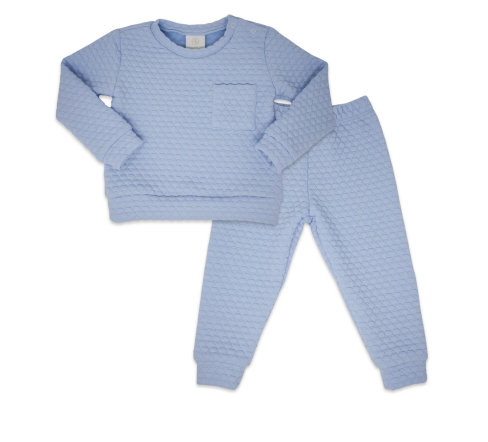Quilted Sweatsuit Blue