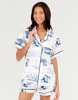 Houston Toile Pajama Shorts Set