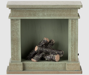 Fireplace, Miniature - Dusty Green