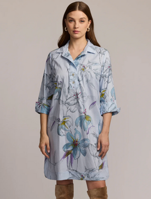 Aileen 3/4 Sleeve Lily Print Dress