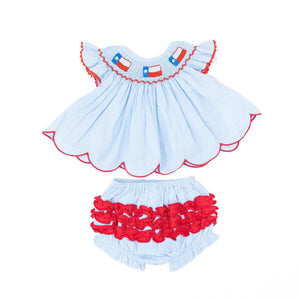 Texas Gingham Diaper Set