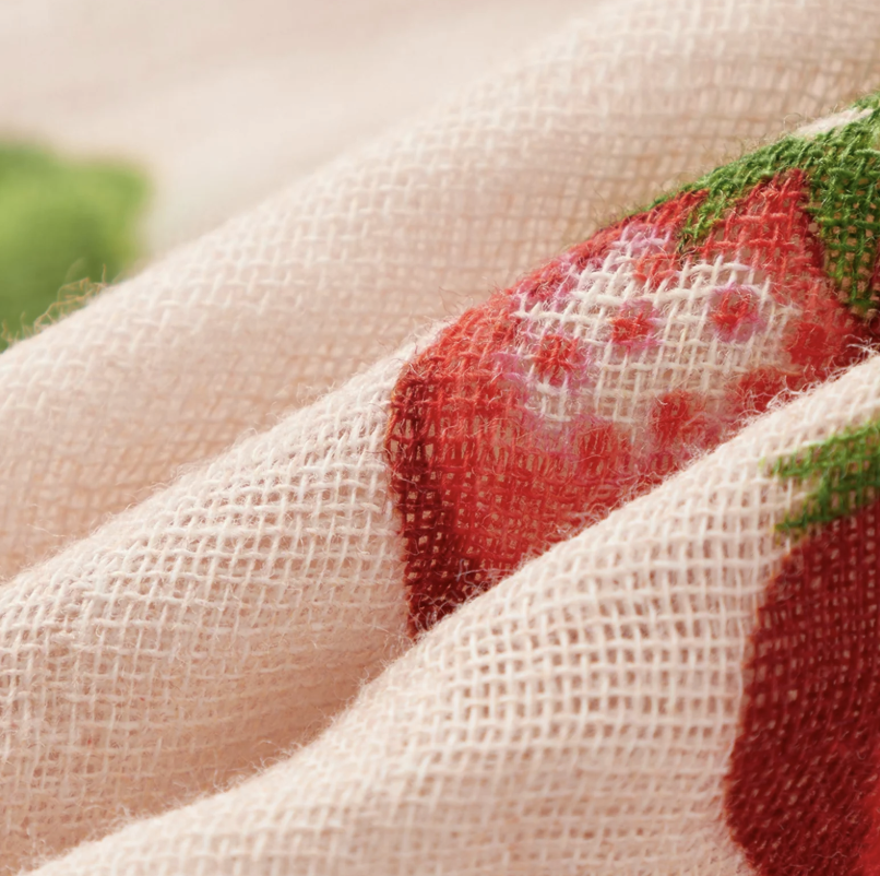 Strawberry Organic Cotton Burp Cloth