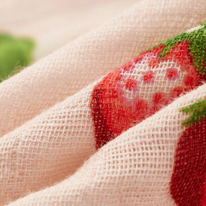 Strawberry Organic Cotton Burp Cloth