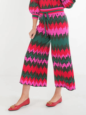 Teddy Crop Trouser Ruby Ripple
