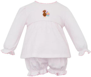 Turkey Girls Pink Bloomer Set