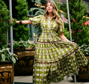 Banyan Puff Sleeve Dress Camo