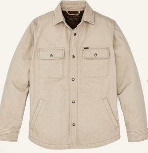 Fleece Lined Jac-shirt Gray Khaki