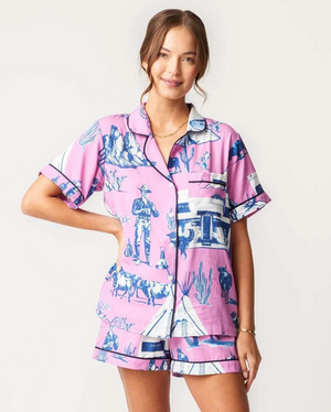 Marfa Toile Pajama Shorts Set