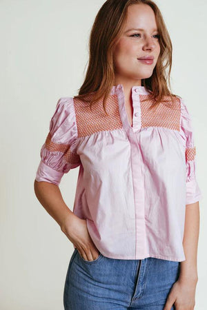 Sutton Blouse Pink & Orange
