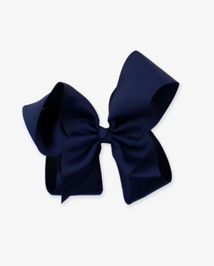 Navy Big Bow Hair Clip