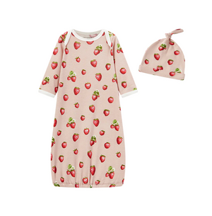 Strawberry Gown & Hat Set
