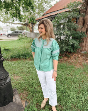 Sutton Blouse Aqua