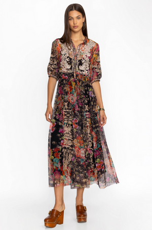 Wild Gardenia Night Mazzy Shirtdress