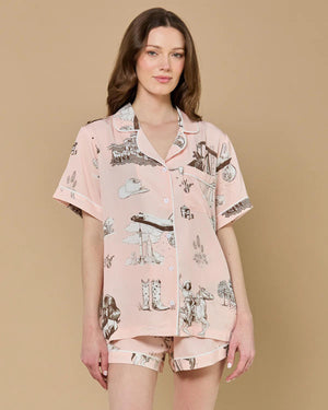 Texas Toile Pajama Shorts Set