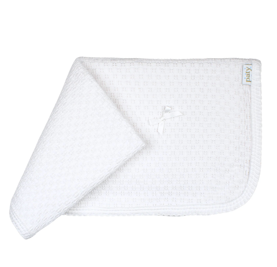 Paty Knit Receiving/Swaddle Blanket