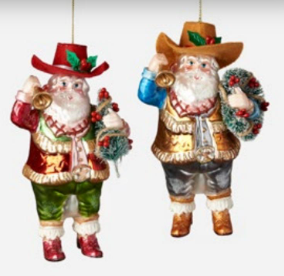 Cowboy Santa Ornament