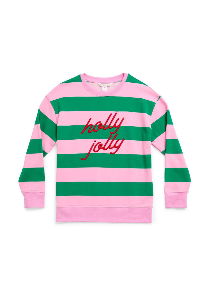 Holly Jolly Striped Sweatshirt