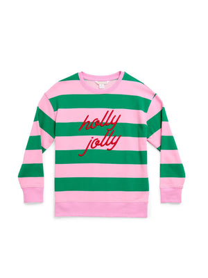 Holly Jolly Striped Sweatshirt