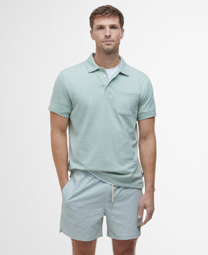 Dymchurch Seersucker Polo Shirt Pale Apple