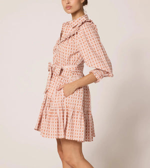 Gloria Mini Dress Bellini Plaid