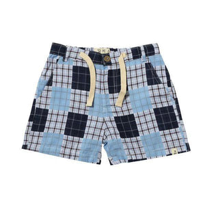 Navy Multi Plaid Shorts