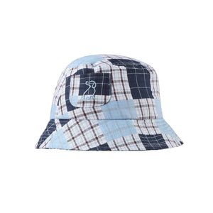 Navy Multi Plaid Woven Bucket Hat