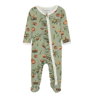 Apple Orchard Ruffle Footed Romper