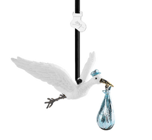Stork Ornament Blue
