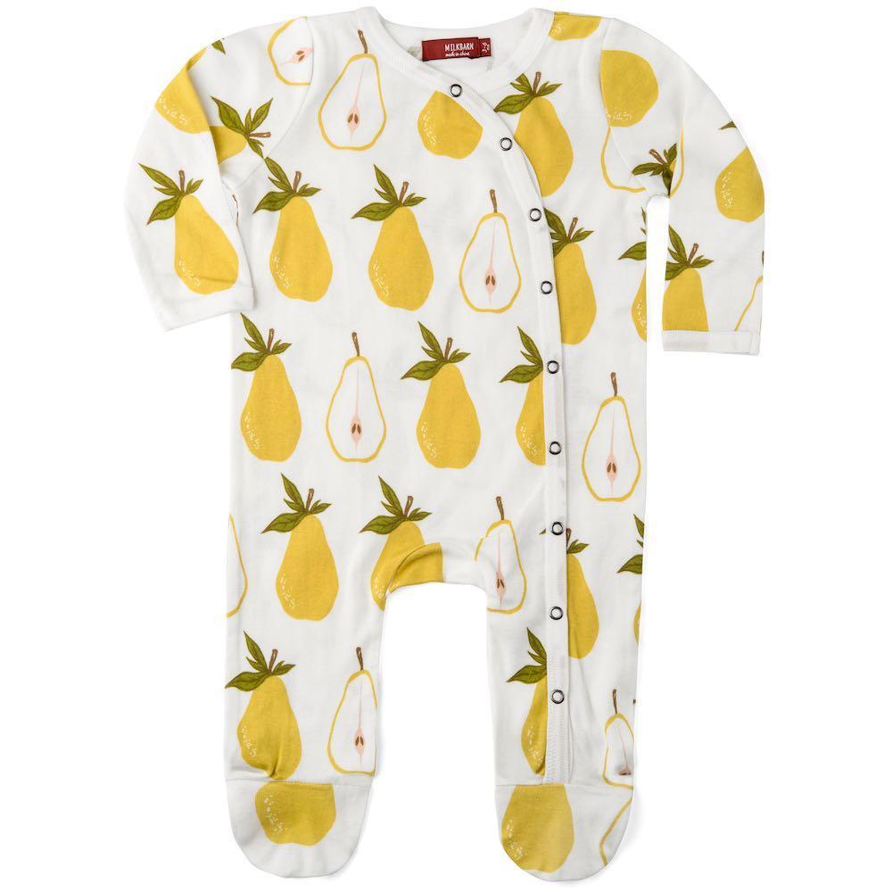 Organic Footed Romper Pear