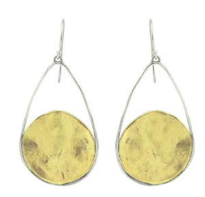 Nomad Earrings Brass and Sterling Silver