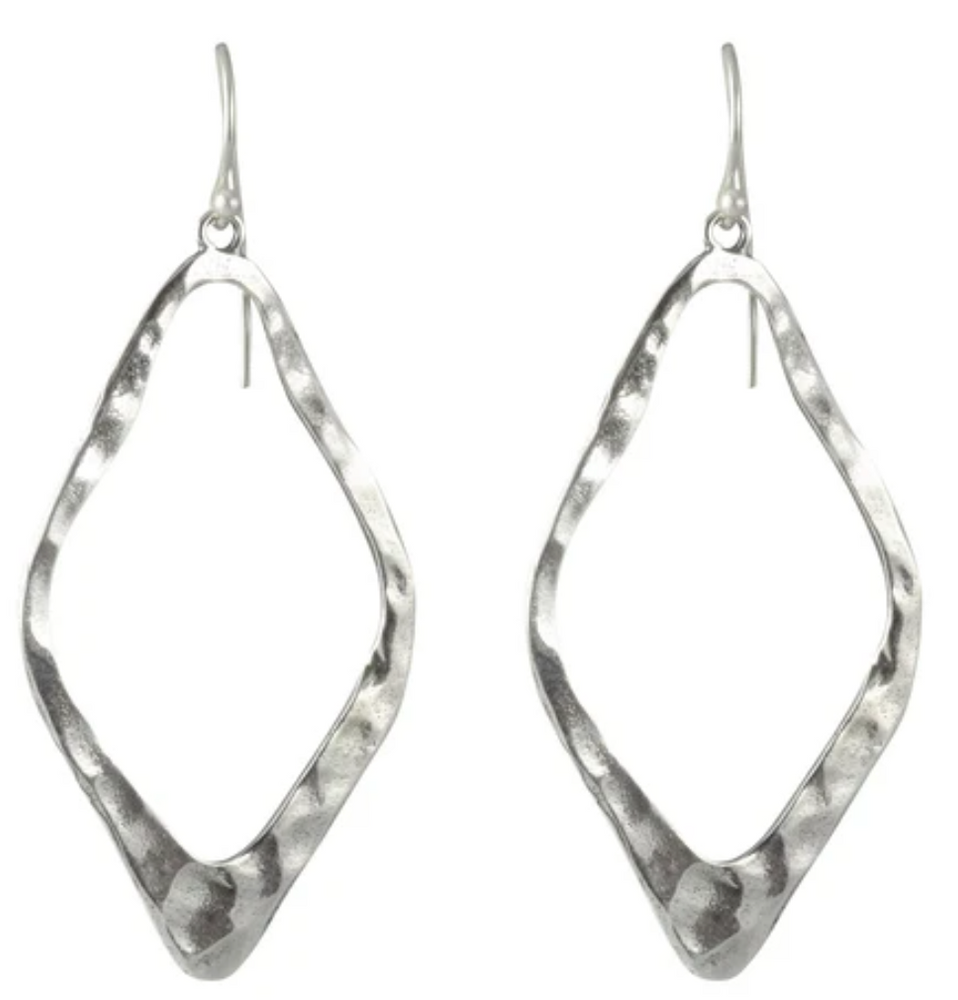 
            
                Load image into Gallery viewer, Open Up Diamond Earring  - Sterling Silver
            
        