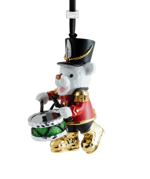 Drumming Teddy Ornament