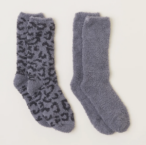 CozyChic Cheetah 2 Pair Graphite Multi