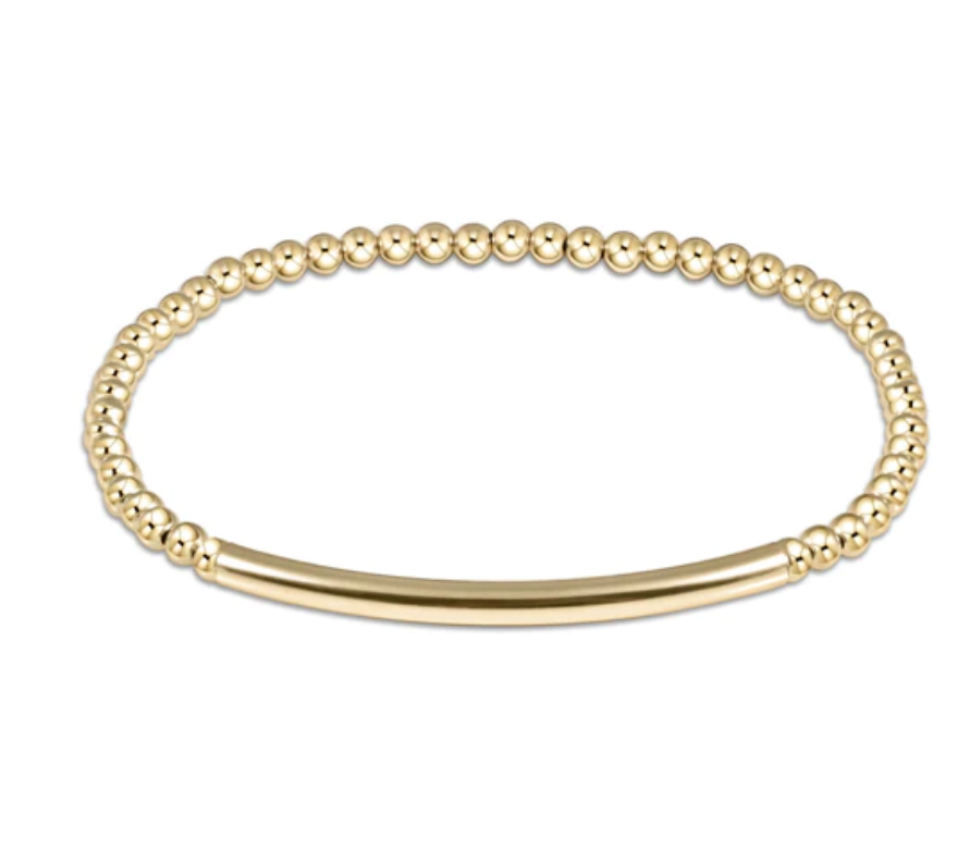 Classic Gold 3mm Bracelet Bliss Bar Smooth