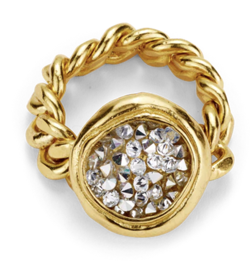 Kristal Dome Figaro Ring