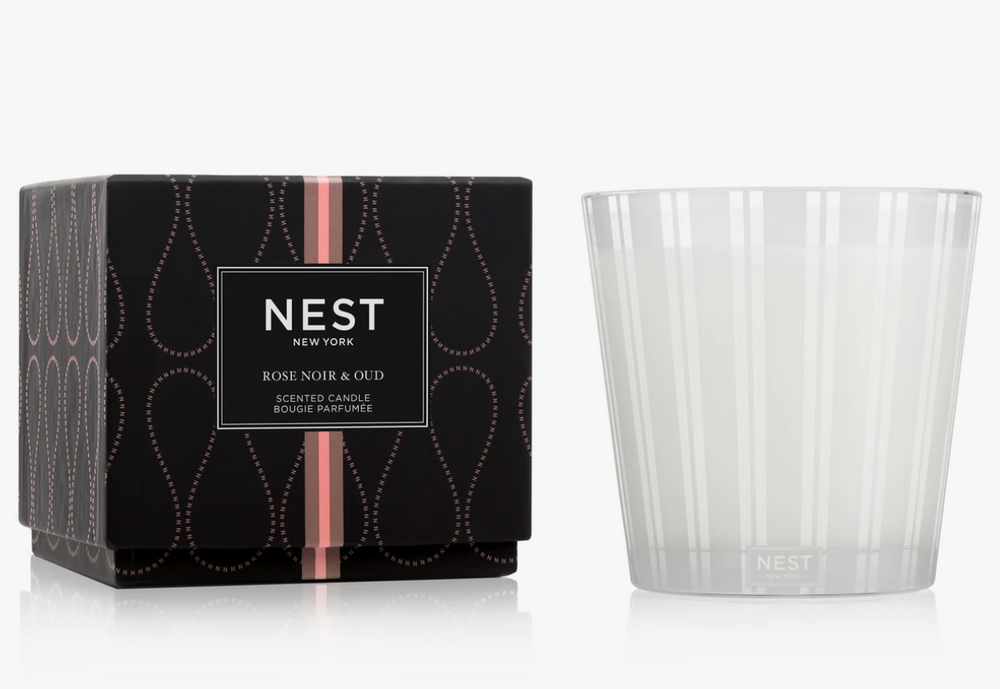 
            
                Load image into Gallery viewer, Rose Noir &amp;amp; Oud 3-Wick Candle
            
        