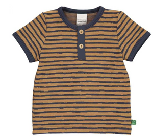 Stripe Tee w/ Buttons