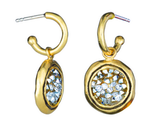 Kristal Huggie Drop Earrings