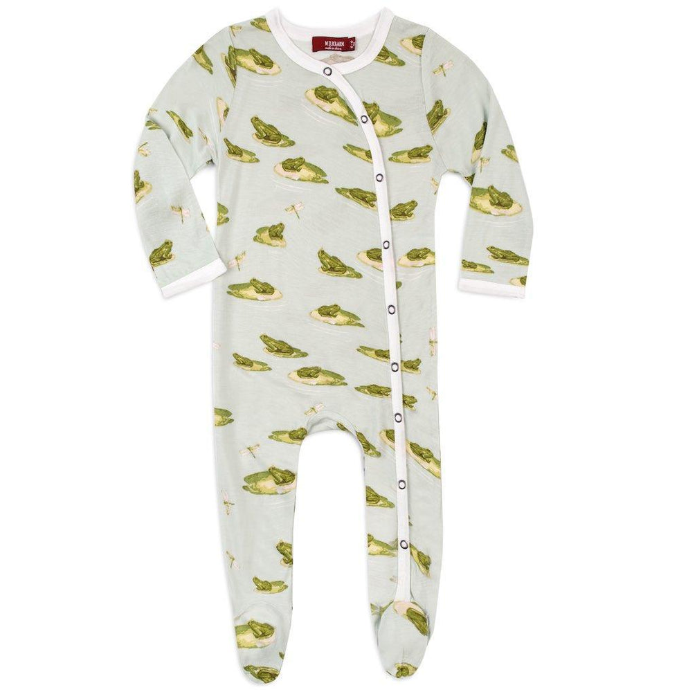 Bamboo Footed snap Romper Leapfrog